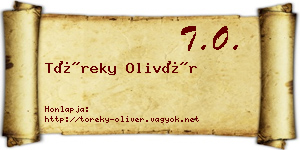 Töreky Olivér névjegykártya