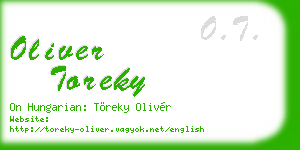 oliver toreky business card