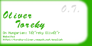 oliver toreky business card